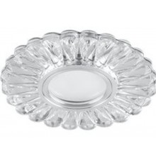 Светильник точечный встраиваемый под лампу, с LED подсветкой CD902 15LED*2835 SMD 4000K, MR16 50W G5.3, белый, хром  28845  FERON