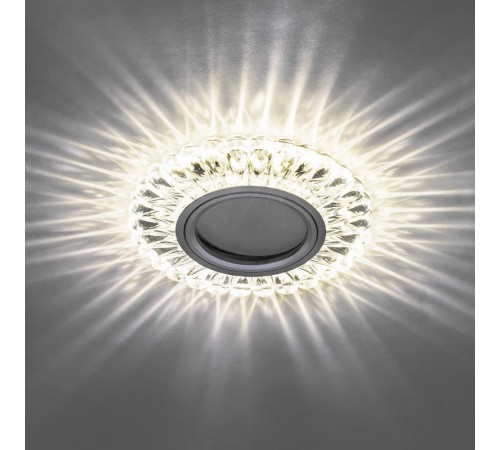 Светильник точечный встраиваемый под лампу, с LED подсветкой CD902 15LED*2835 SMD 4000K, MR16 50W G5.3, белый, хром  28845  FERON