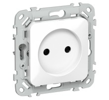 FLITE Розетка без заземления без шторок быстрозажимные клеммы 10А РС01-1-ФлБ белый  FI-R10-10-1-K01  IEK