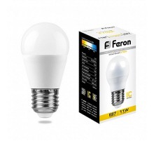Лампа светодиодная LB-750 (11W) 230V E27 2700K G45  25949  FERON