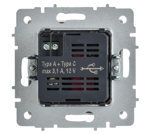 BRITE Розетка USB A+C 18Вт РЮ11-1-БрАБ арктический белый   BR-U22-018-K91  IEK