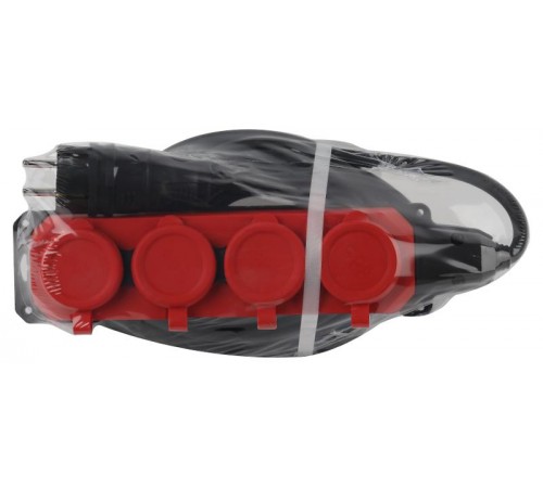 Удлинитель силовой UK-4e-3x1,5-5m-IP44(KG) с заземлением 4 розетки каучук 5м КГ 3х1,5мм2 IP44  Б0057585  ЭРА