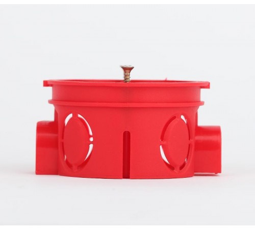 Коробка установочная усиленная КУТС 68х42мм для твердых стен саморез., стыковочные узлы красная IP20  Б0051809  ЭРА