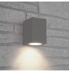 Светильник садово-парковый, 230V GU10, DH050 , серый (на стену)  48324  FERON