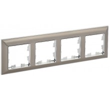 BRITE Рамка 4-ая РУ-4-Бр хром/никель  BR-M42-12-4-K23  IEK