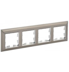 BRITE Рамка 4-ая РУ-4-Бр хром/никель  BR-M42-12-4-K23  IEK