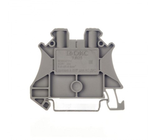 Клемма проходная, винтовой зажим, 2 точки подключения, 2.5 кв.мм, серая  TUR-2.5  DKC замена на TUR-2.5R