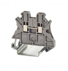 Клемма проходная, винтовой зажим, 2 точки подключения, 2.5 кв.мм, серая  TUR-2.5  DKC замена на TUR-2.5R