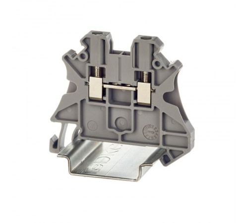 Клемма проходная, винтовой зажим, 2 точки подключения, 2.5 кв.мм, серая  TUR-2.5  DKC замена на TUR-2.5R