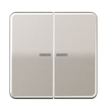 Клавиши для сдвоенных выключателей с подсветкой; платина  CD595KO5PT  Jung