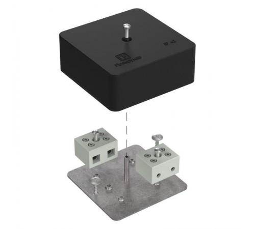 Коробка огнестойкая для кабель-канала 40-0450-FR10.0-4 Е15-Е120 RAL9005 75х75х30 (87 шт/кор) черная  40-0450-9005-FR10.0-4  Промрукав