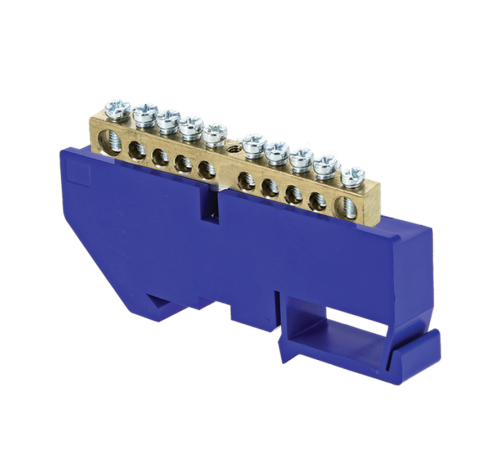 Шина "0" N 63.10 изолятор на DIN-рейку (латунь) EKF PROxima  sn0-63-10-d  EKF