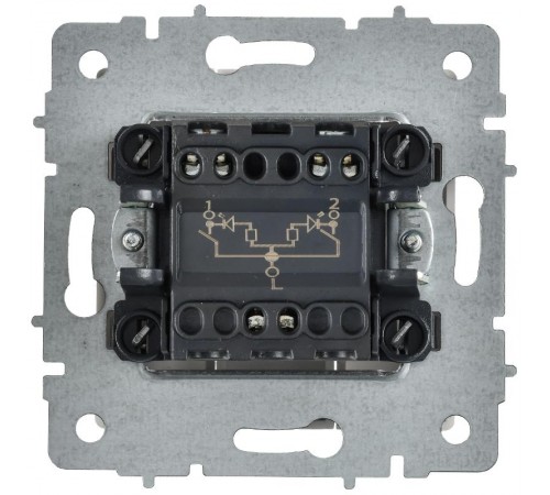 BRITE Выключатель 2-клавишный с индикацией 10А ВС10-2-1-БрАБ арктический белый   BR-V20-1-10-K91  IEK