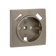Валенсия лицевая панель розетки 1-местной с/з 16А кашемир с защ. штор. с 2 USB 2,1А EKF PROxima   ESR16-L-028-40-2USB   EKF