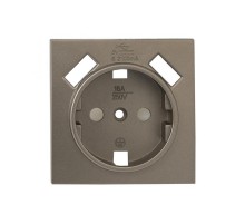 Валенсия лицевая панель розетки 1-местной с/з 16А кашемир с защ. штор. с 2 USB 2,1А EKF PROxima   ESR16-L-028-40-2USB   EKF