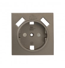Валенсия лицевая панель розетки 1-местной с/з 16А кашемир с защ. штор. с 2 USB 2,1А EKF PROxima   ESR16-L-028-40-2USB   EKF