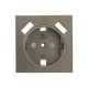 Валенсия лицевая панель розетки 1-местной с/з 16А кашемир с защ. штор. с 2 USB 2,1А EKF PROxima   ESR16-L-028-40-2USB   EKF