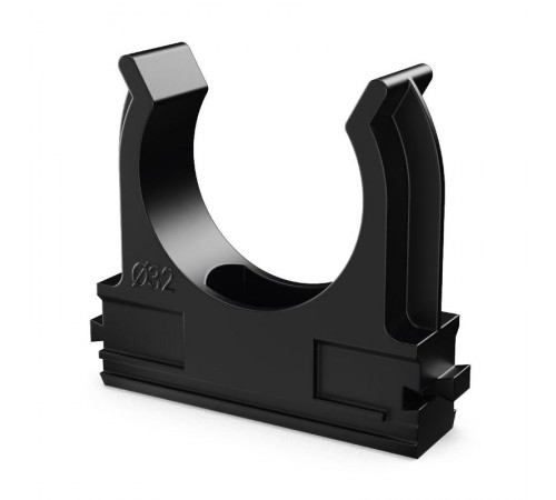 Крепёж-клипса для труб Полистирол черная д32 (25шт/500шт уп/кор)  PR.02732ч  Промрукав