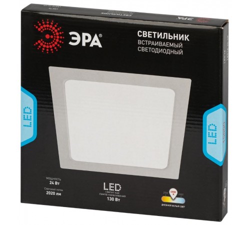 Светильник светодиодный встраиваемый LED 18-24-4K квадратный 24Вт 4000К  Б0057429  ЭРА