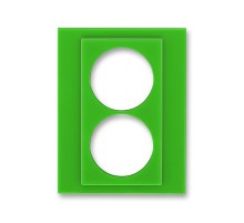 ABB Levit Зелёный / дымчатый чёрный Сменная панель на розетку с з/к двойную Зелёный  ND5513H-A2223 67  2CHH132223A8067  ABB
