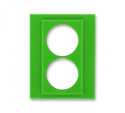 ABB Levit Зелёный / дымчатый чёрный Сменная панель на розетку с з/к двойную Зелёный  ND5513H-A2223 67  2CHH132223A8067  ABB
