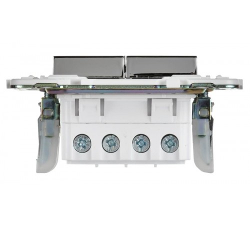 SKANDY Выключатель 2-клавишный перекрестный 10А SK-V06N никель  SK-V23-0-10-K50  IEK