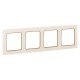 Стокгольм Рамка 4-местная белая с линией цвета шампань PROxima  EAM-G-303-20  EKF