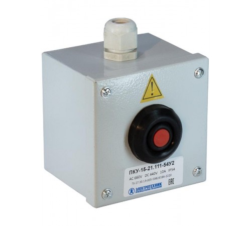 ПКУ-15-21.111-54У2 (КЕ081/2(1з+1р) красная + PG-13,5), пост управления (ЭТ)  ET008509  Электротехник