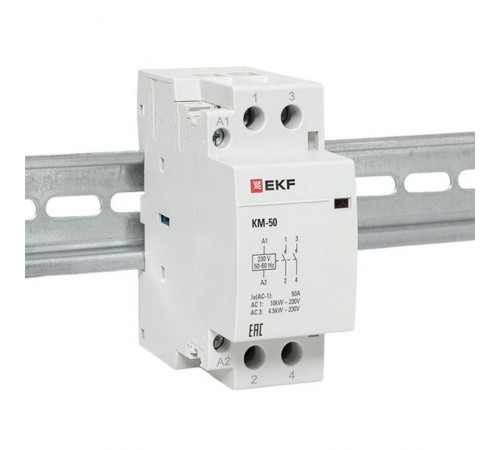 Контактор модульный КМ 50А 2NО (2 мод.) EKF PROxima  km-2-50-20  EKF