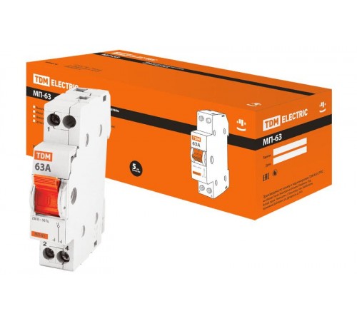 Переключатель модульный трехпозиционный МП-63 1P 63А  SQ0224-0009  TDM