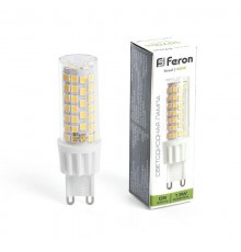 Лампа светодиодная, (13W) 230V G9 4000K JCD, LB-436  38153  FERON