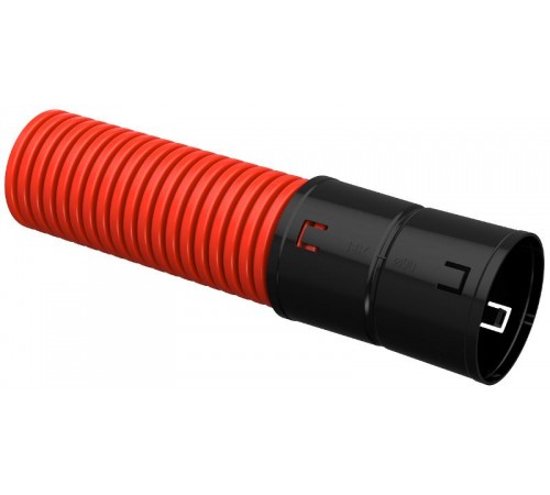 Труба гофр. двустенная ПНД d=90мм красная (100м)  CTG12-090-K04-100-R  IEK