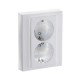 ABB Levit Белый / ледяной Розетка 2-ая с з/к со шторками 16А  5522H-C03457 01W  2CHH223457C6001  ABB