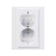 ABB Levit Белый / ледяной Розетка 2-ая с з/к со шторками 16А  5522H-C03457 01W  2CHH223457C6001  ABB