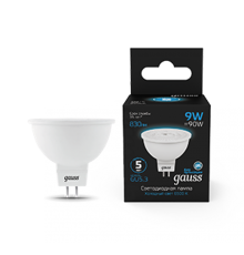 Лампа светодиодная MR16 9W 830lm 6500K GU5.3 LED 1/10/100  101505309  Gauss