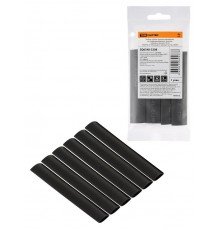 Набор трубок термоусаживаемых, клеевых "Моноцвет, черный 12,7/4,3 "  SQ0548-3208  TDM