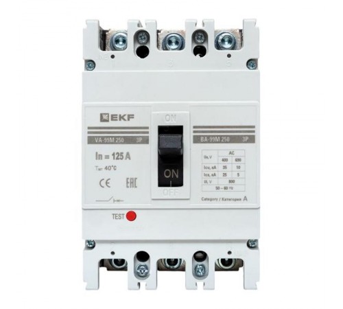 Выключатель автоматический ВА-99М 250/125А 3P 35кА EKF Basic  mccb99-250-125m  EKF
