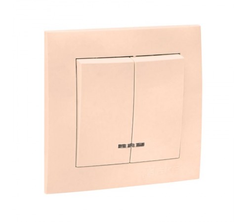 Валенсия выключатель 2-кл. 10А кремовый с индикатором EKF PROxima   EWV10-123-20   EKF