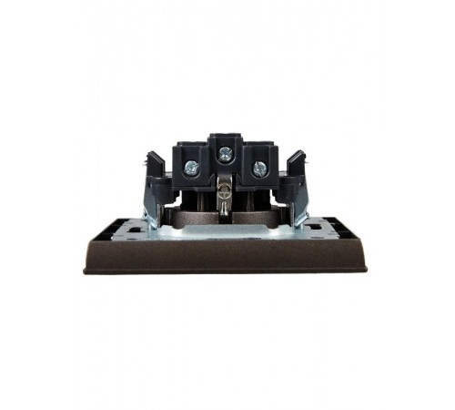 BRITE Розетка с заземлением со шторками 16А в сборе РСР14-1-0-БрТБ темная бронза  BR-R14-16-K45-F  IEK