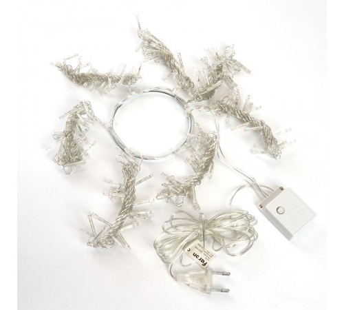 Гирлянда елочная  140 диодов  мульти, CL90  7 веток (2м) + 1.5м зеленый шнур, IP20  32370  FERON