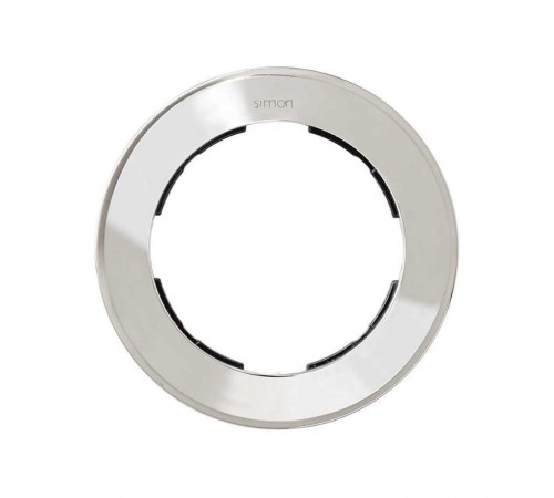 Simon 88 Рамка декоративная, 1 пост, круг в круге, S88, хром  88610-33  Simon