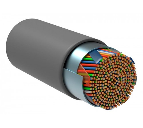 Кабель связи витая пара F/UTP, кат.5E 25х2х24AWG solid, PVC, 500м, серый  LC1-C5E25-311  ITK