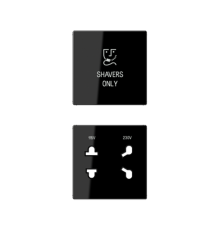 Kрышка для электрической розетки для бритв арт.: SO7522EINS; термопласт; черный  SOA7522BFSWPL  Jung