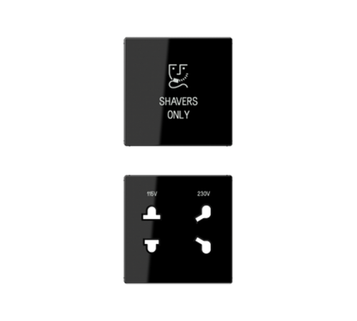 Kрышка для электрической розетки для бритв арт.: SO7522EINS; термопласт; черный  SOA7522BFSWPL  Jung