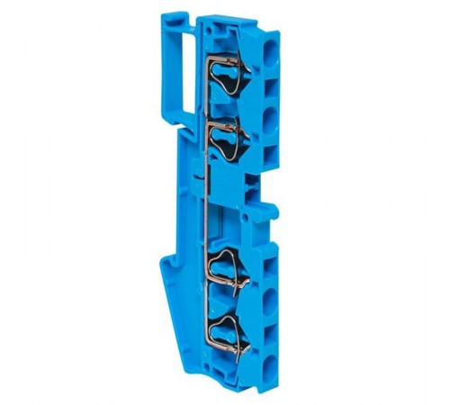 Колодка клеммная пружинная JXB-ST-4 41А 4 вывода синяя EKF  plc-jxb-st-4-4-blue  EKF