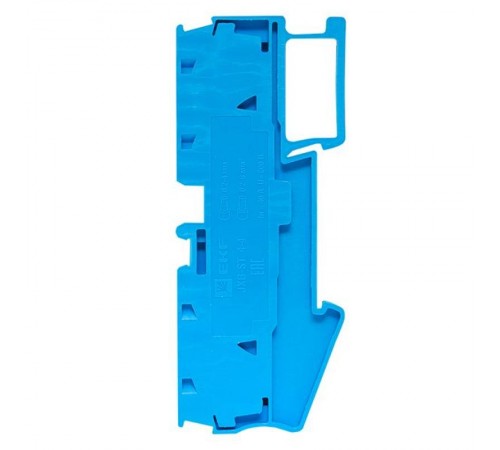 Колодка клеммная пружинная JXB-ST-4 41А 4 вывода синяя EKF  plc-jxb-st-4-4-blue  EKF