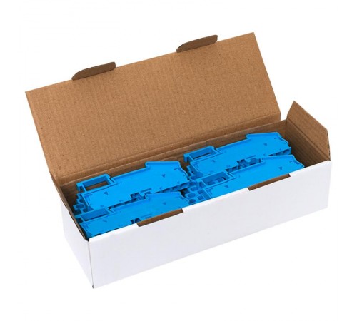 Колодка клеммная пружинная JXB-ST-4 41А 4 вывода синяя EKF  plc-jxb-st-4-4-blue  EKF