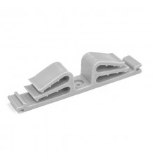 Держатель круглого кабеля двусторонний на 12 мест серый (25шт/уп)  PR08.26526  Промрукав