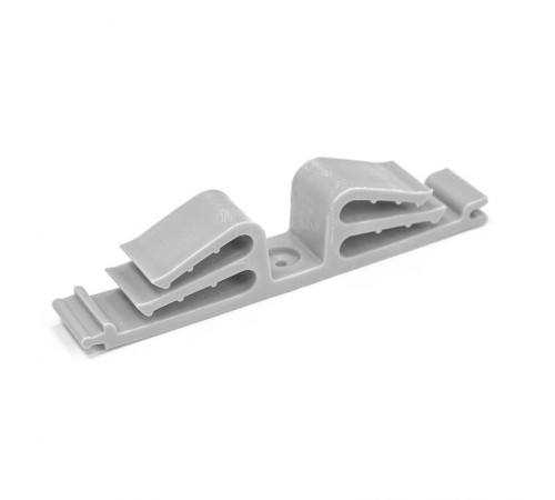 Держатель круглого кабеля двусторонний на 12 мест серый (25шт/уп)  PR08.26526  Промрукав