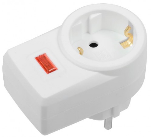 Сетевой фильтр СФ-01К 1 место 2P+PE 16А белый IEK  WFP10-16-01-ZK-K01  IEK